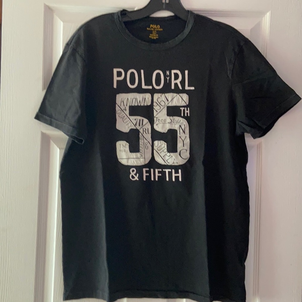 POLO RALPH LAUREN BLACK T-SHIRT CUSTOM FIT LARGE